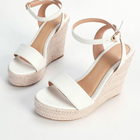 SHEIN Shoes - White Beach Wedges
